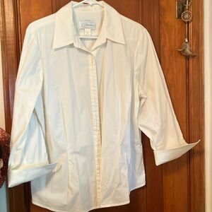 CJ Banks Ivory Long Sleeve Blouse